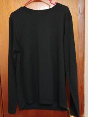 OMNI Wool Men's XXL Black Fleece Long Sleeve Pullover Sweater